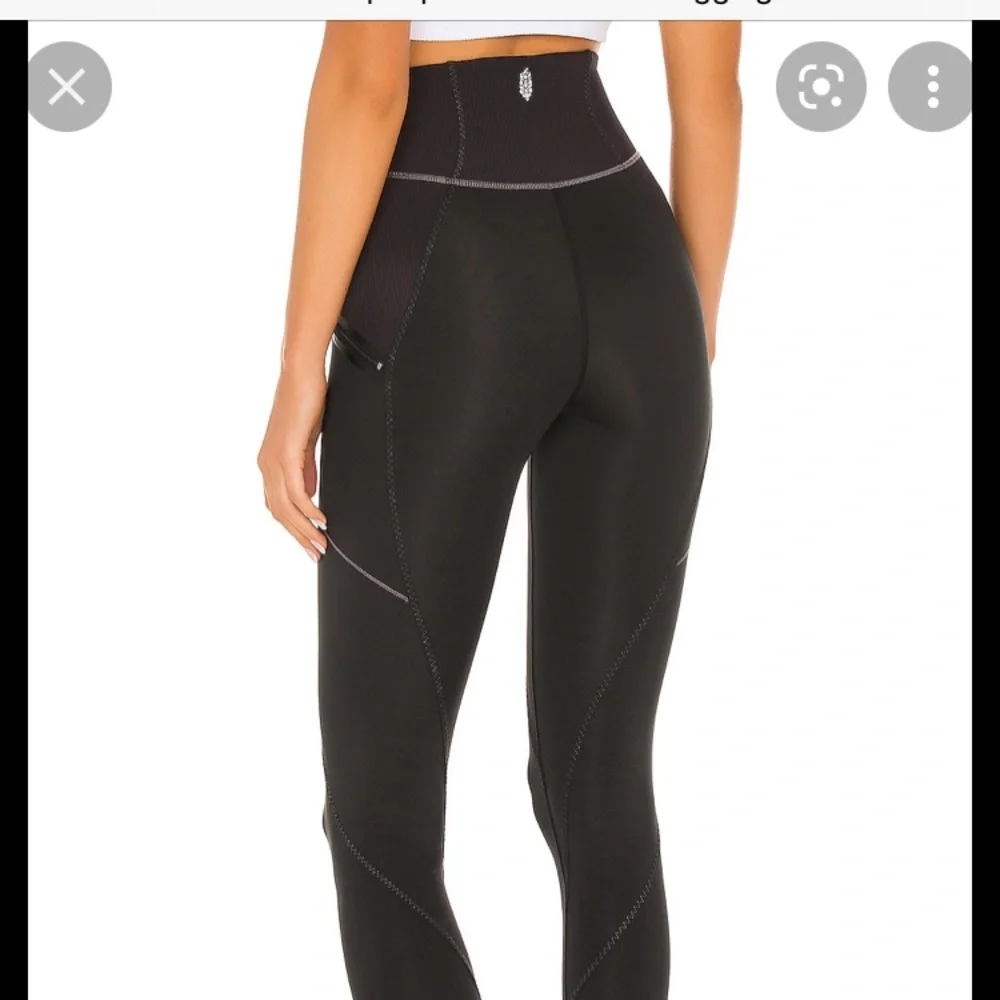 Free people movement black cross the line leggings high rise workout SZ M
